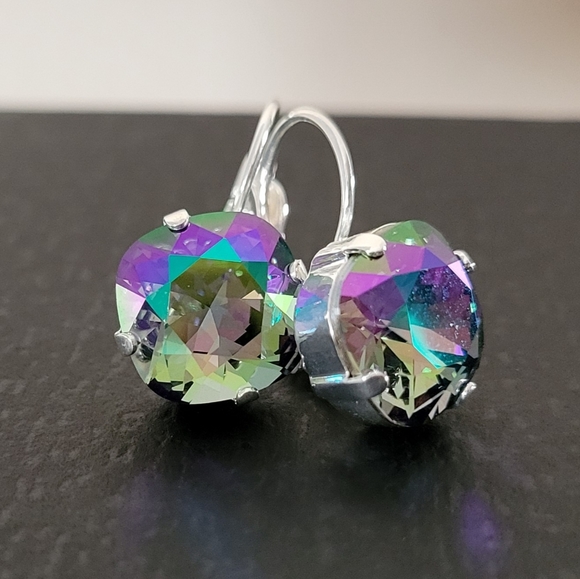 Austrian Crystal Earrings in Silver - Picture 3 of 9